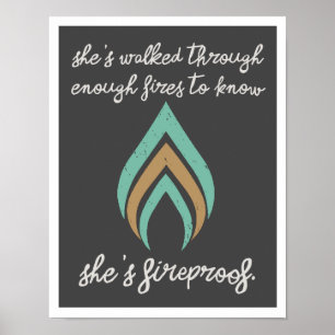 Sie ist feuerfest 11"14" Art Print II Poster