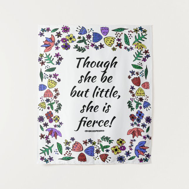 Sie ist Fierce Medium Wandteppich (Vorderseite)