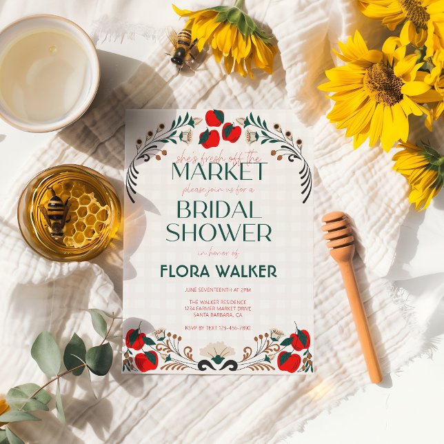 Sie ist frisch vom Apple-Brautparty Einladung (Von Creator hochgeladen)