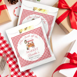 Sie ist frisch vom Brautparty der Weihnachtsfeier Geschenktütchen