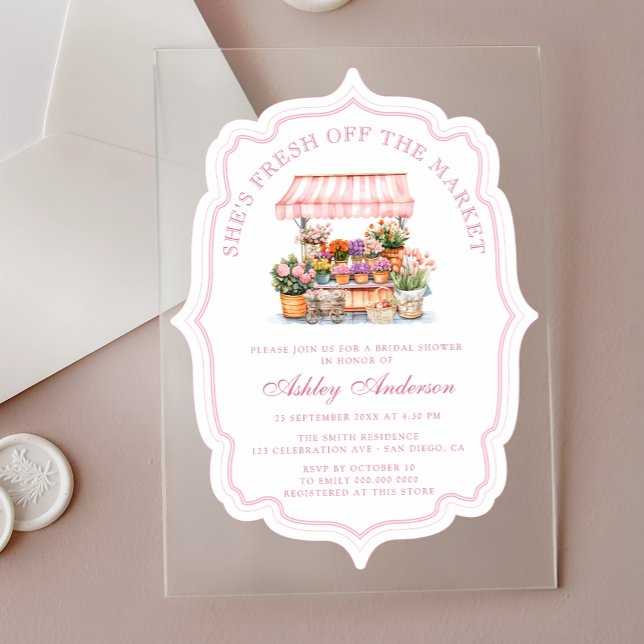 Sie ist frisch vom Brautparty des Marktes Acryleinladungen (Von Creator hochgeladen)