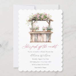 Sie ist frisch vom Brautparty des Marktes Einladung