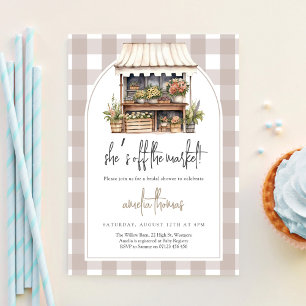 Sie ist frisch vom Brautparty des Marktes Einladung