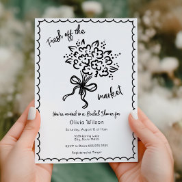 Sie ist frisch vom Brautparty des Marktes Einladung