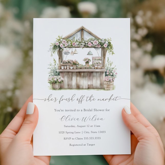 Sie ist frisch vom Brautparty des Marktes Einladung (Von Creator hochgeladen)