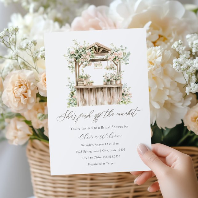 Sie ist frisch vom Brautparty des Marktes Einladung (Von Creator hochgeladen)