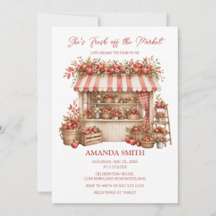 Sie ist frisch vom Markt Apfel-Junggesellinnen-Abs Einladung