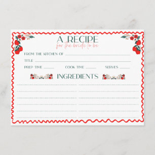 Sie ist frisch vom Markt Brautparty Rezept Begleitkarte