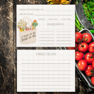 Sie ist frisch vom Markt Brautparty Rezept Begleitkarte