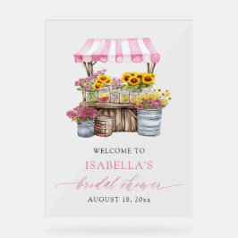 Sie ist frisch vom Markt Brautparty Willkommen Acrylschild