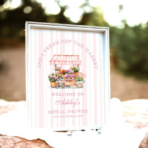 Sie ist frisch vom Markt Brautparty Willkommen Poster