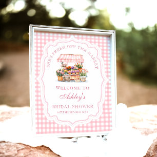 Sie ist frisch vom Markt Brautparty Willkommen Poster