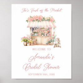 Sie ist frisch vom Markt Brautparty Willkommen Poster