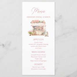 Sie ist frisch vom Markt, das Brautparty der Blume Menükarte