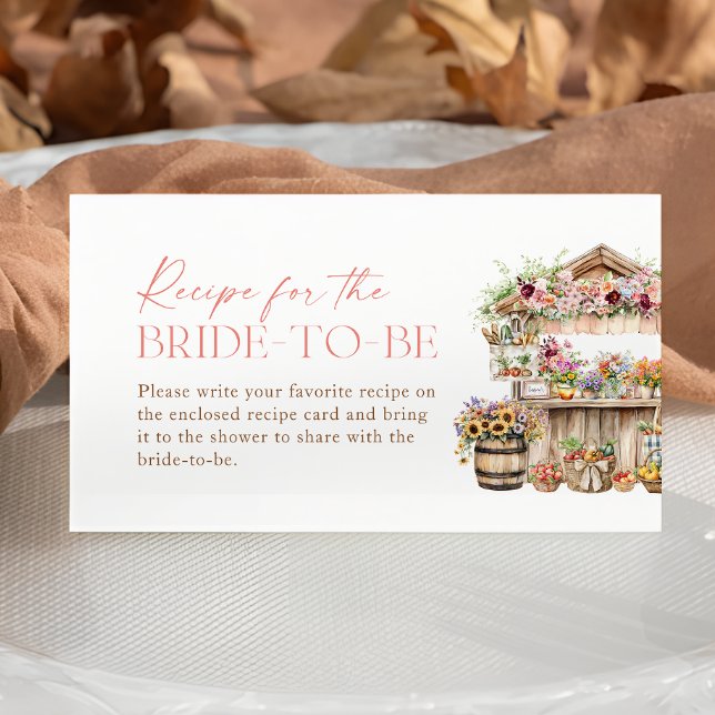 Sie ist frisch vom Marktrezept für die Braut Begleitkarte (Von Creator hochgeladen)