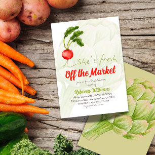 Sie ist frisch vom Roten Brautparty des Marktes Einladung