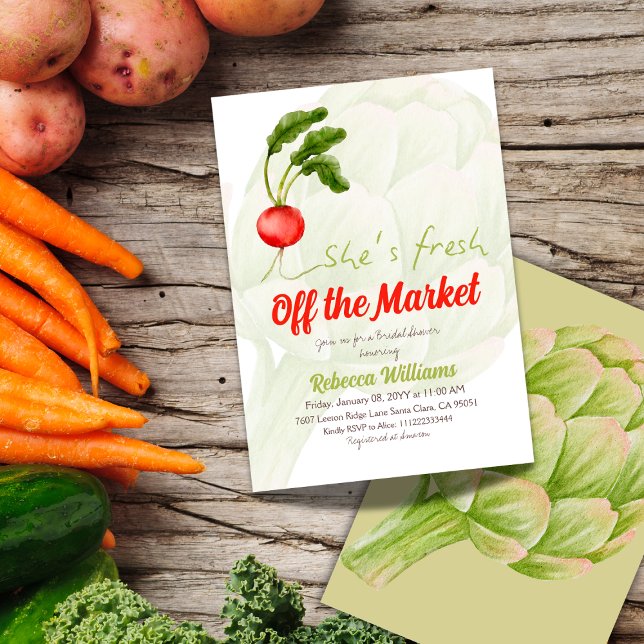 Sie ist frisch vom Roten Brautparty des Marktes Einladung (Von Creator hochgeladen)