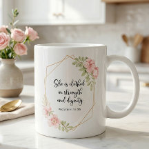 Sie ist gekleidet in Stärke und Würde Floral