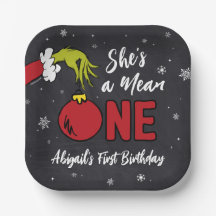 Sie ist Gemein | Grinch Chalkboard Geburtstag