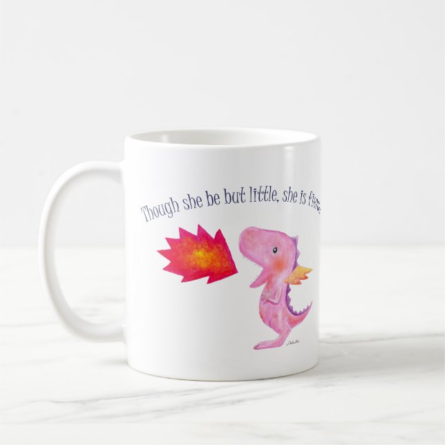 Sie ist heftige Drache-Tassen-Inspirational Tasse (Links)