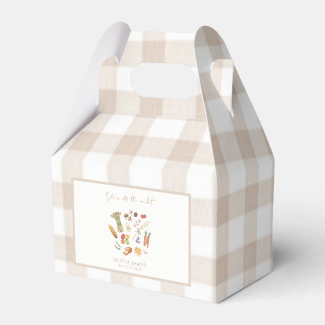 Sie ist Hochzeitsbrauseparty mit floralen Motiven  Geschenkschachtel (Vorderseite)