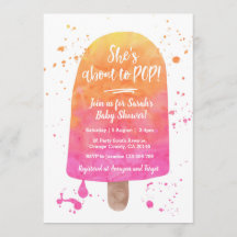 Sie ist im Begriff, POP Baby Shower Popsicle Einla