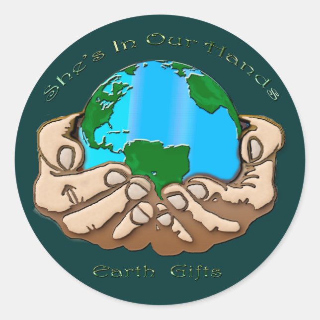 SIE IST IN UNSERER HANDS-Sammlung Runder Aufkleber (Vorderseite)