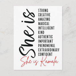 Sie ist Kamala, eine kreative phantastische Zauber Postkarte