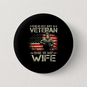 Sie ist keine Veteran sie ist meine Frau Armee Fra Button