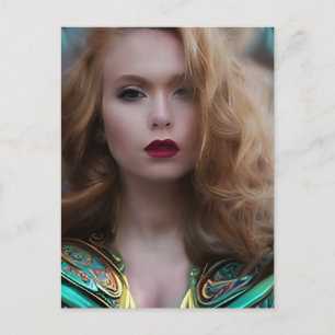 Sie ist Kriegerin Postkarte