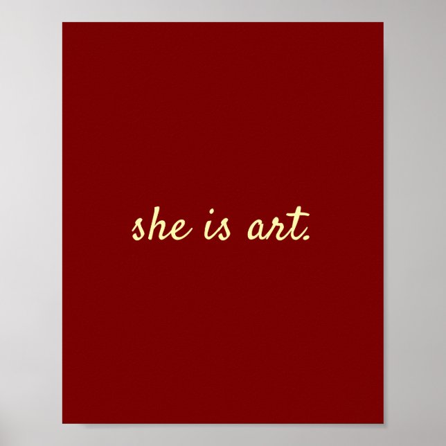 sie ist kunst  poster (Vorne)