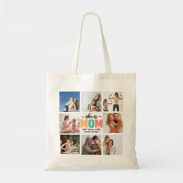 Sie ist Mama Foto Collage Tote Bag Tragetasche