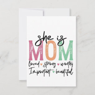 Sie ist Mama: Loved, Strong, Worthy, Importy, Beau