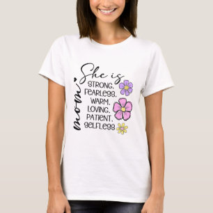 Sie ist Mama Shirt Minimales T-Shirt der Blumenm