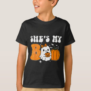 Sie ist mein Boo Lustige passende Halloween-Paare T-Shirt