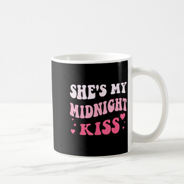 Sie ist mein Mitternachts-Kuss-Sagen romantisches  Kaffeetasse (Rechts)
