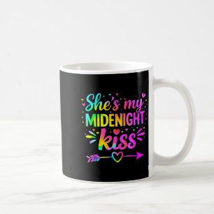 Sie ist mein Mitternachtskuss Frohes Neujahr Paar Kaffeetasse
