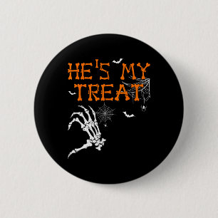 Sie ist mein Trick, er ist meine Leckerei Hallowee Button