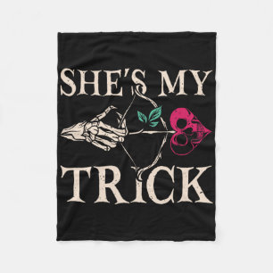 Sie ist mein Trick Matching Couple Halloween Kostü Fleecedecke