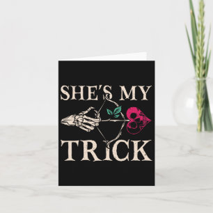 Sie ist mein Trick Matching Couple Halloween Kostü Karte