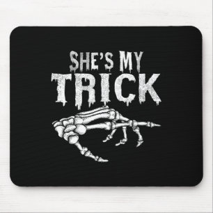 Sie ist mein Trick Skeleton Couple Matching Hallow Mousepad