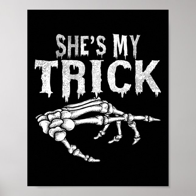 Sie ist mein Trick Skeleton Couple Matching Hallow Poster (Vorne)