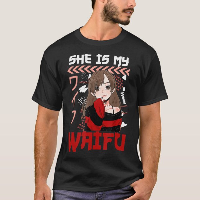Sie ist mein Waifu Er ist mein Senpai Anime Manga  T-Shirt (Vorderseite)
