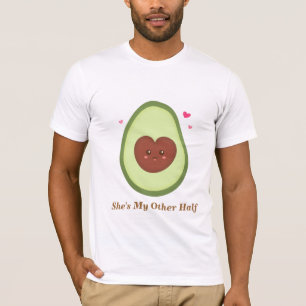 Sie ist meine andere Hälfte, niedliche Avocado T-Shirt
