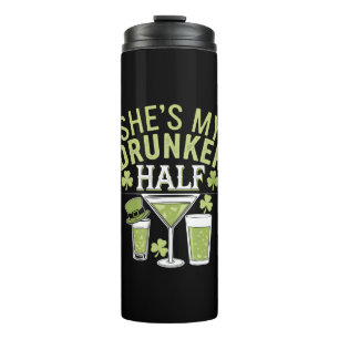 Sie ist meine betrunkenere Hälfte St. Patricks pas Thermosbecher