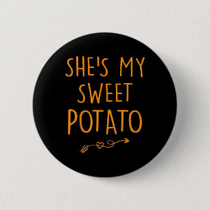 Sie ist meine süße Kartoffel I Yam Set Paare Thank Button