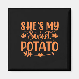 Sie ist meine süße Potato Herbst Erntedank Paare Magnet