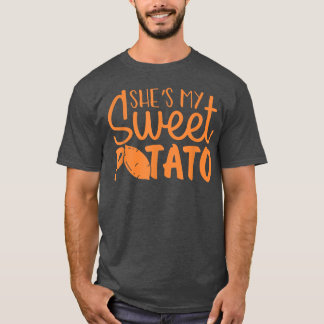 Sie ist meine Süßkartoffel Ich Yam Set Paare Thank T-Shirt