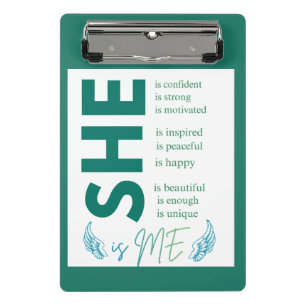 SIE Ist Mich Inspirierende Frauen-Empowerment-Swea Mini Klemmbrett