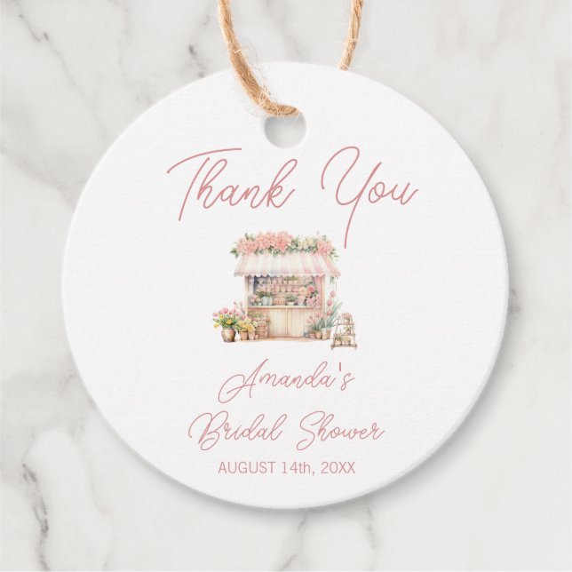 Sie ist neu vom Brautparty des Marktes, danke Geschenkanhänger (Vorderseite)